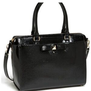 Kate Spade New York Beacon Court Jeanne Patent Leather Black Handbag Satchel